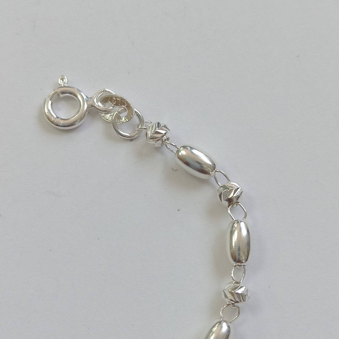 PULSERA TEJIDO INFINITO PLATA .925 18 CM 2.3 GR (NUEVO)