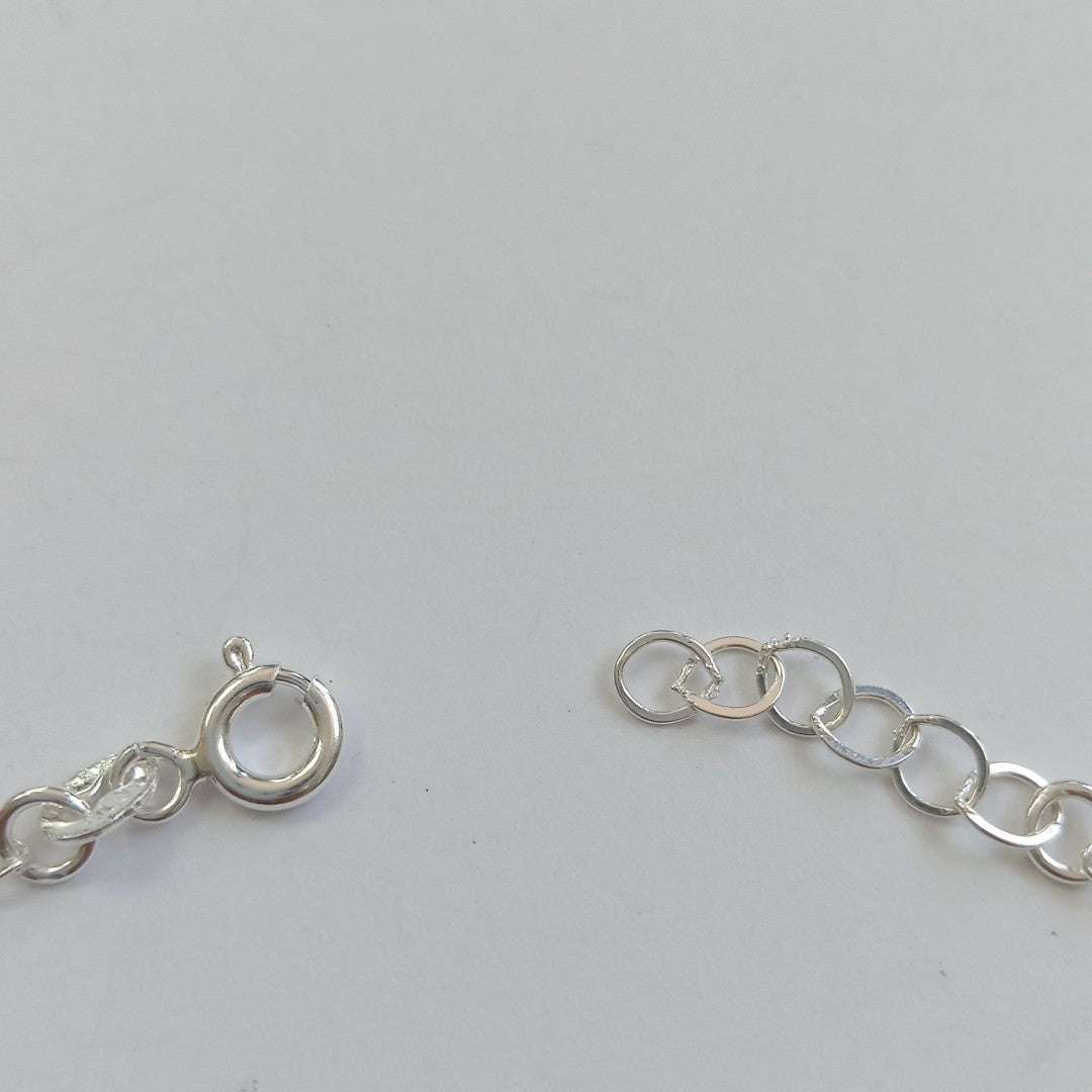 PULSERA TEJIDO LLAVE PLATA .925 18 CM 2.3 GR (NUEVO)