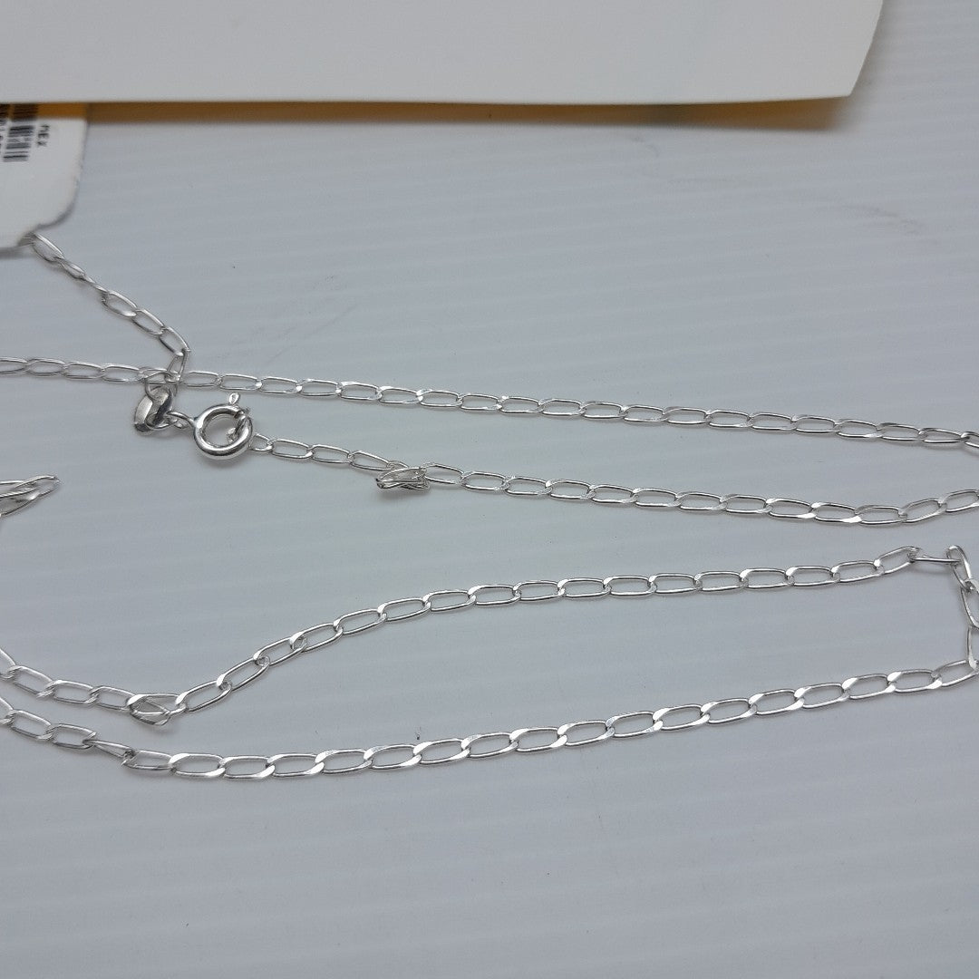 CADENA TEJIDO ESLABONES PLATA .925 60 CM 3.1 GR (NUEVO)