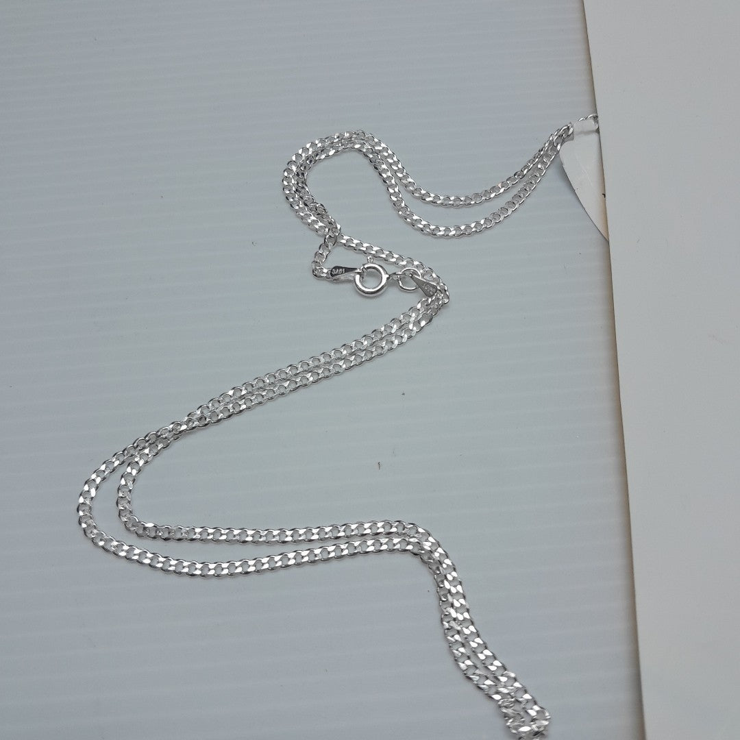 CADENA TEJIDO BARBADO PLATA .925 55 CM 5.3 GR (NUEVO)