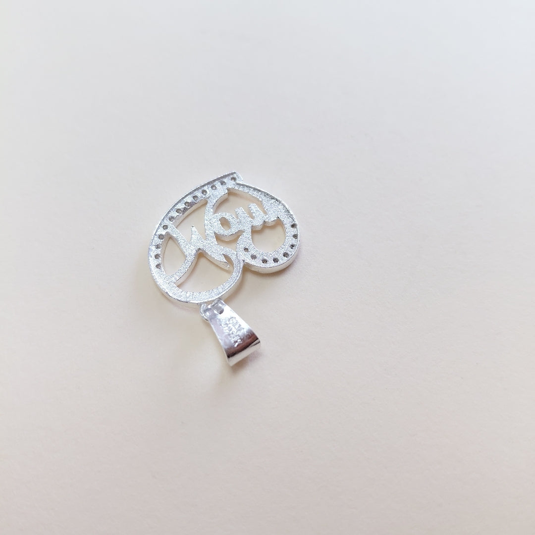 DIJE CORAZON C/CIRCONIAS PLATA .925 2.9 GR (NUEVO)