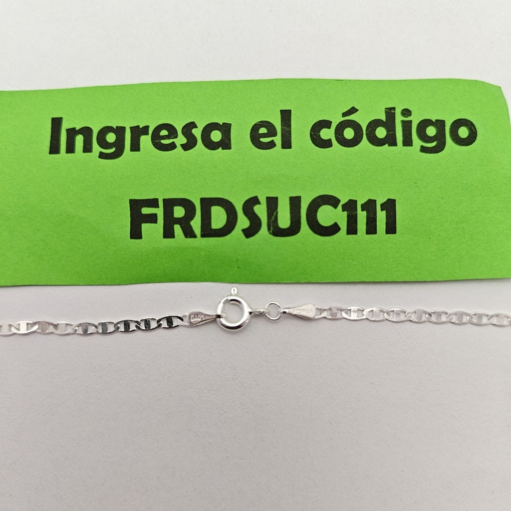 CADENA TEJIDO ESPEJO PLATA .925 55 CM 4 GR (NUEVO)