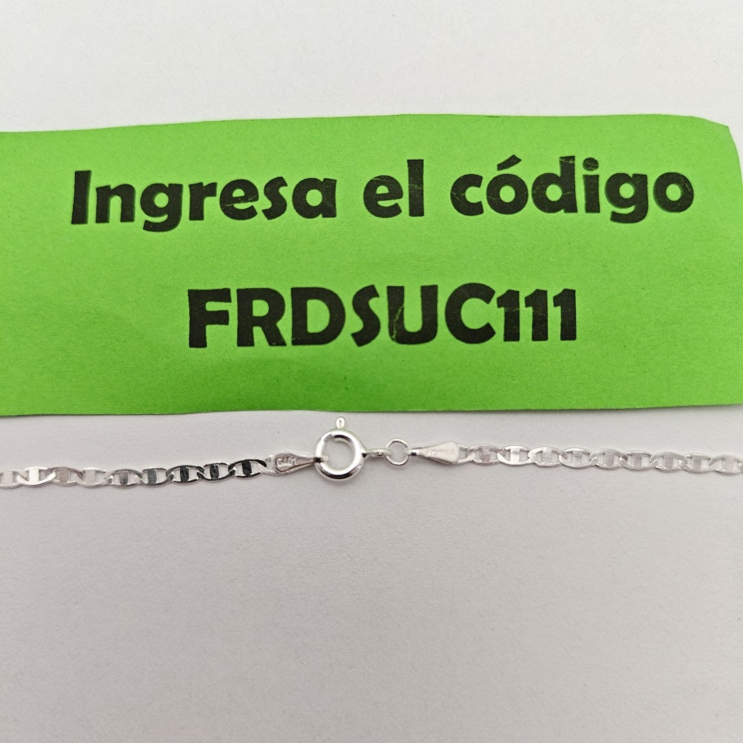 CADENA TEJIDO ESPEJO PLATA .925 55 CM 4 GR (NUEVO)