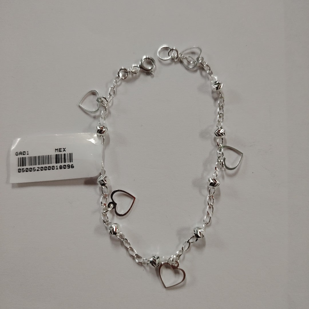 PULSERA TEJIDO ESPECIAL PLATA .925 18 CM 2.7 GR (NUEVO)