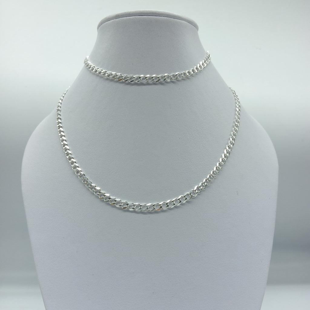 CADENA TEJIDO BARBADO PLATA .925 60 CM 13.2 GR (NUEVO)