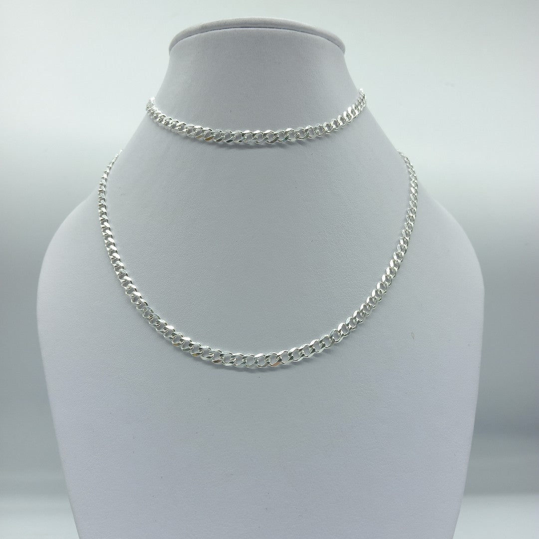 CADENA TEJIDO BARBADO PLATA .925 60 CM 13.2 GR (NUEVO)