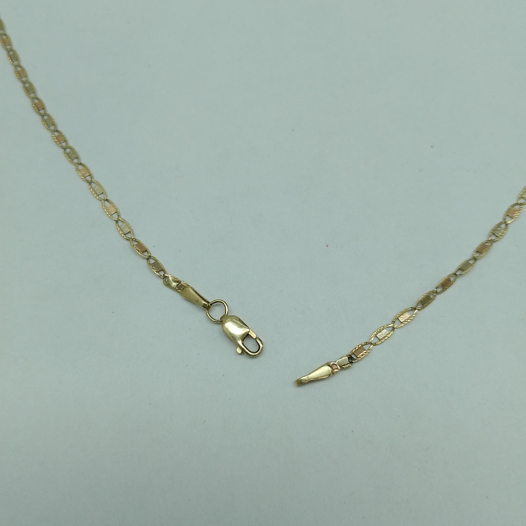 CADENA ORO, ORO COMBINADO 14 K 3.2 GRMS (SEMINUEVO)