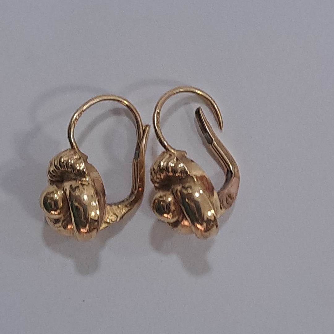 ARETES PAR ORO 18 K 4.6 GRMS (SEMINUEVO)