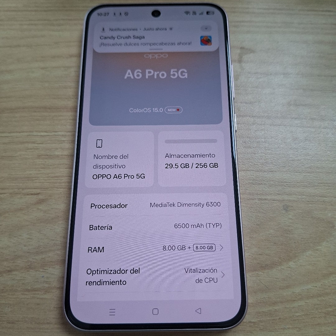 CELULAR OPPO  A6 PRO CPH2781 (2025) 256 GB 8 GB RAM (SEMINUEVO)