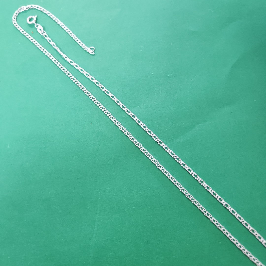 CADENA TEJIDO ESLABONES PLATA .925 50 CM 3.5 GR (NUEVO)