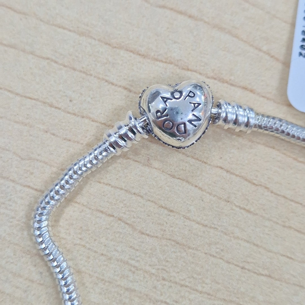 PULSERA TEJIDO ARTICULADA CON CHARMS PLATA .925 18 CM 19.9 GR (NUEVO)