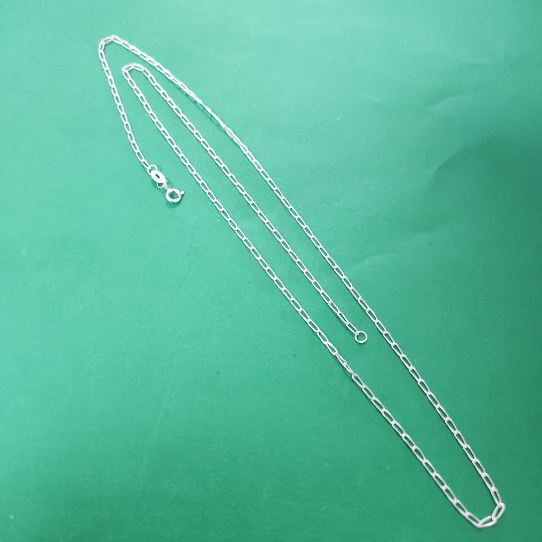 CADENA TEJIDO ESLABONES PLATA .925 60 CM 2.7 GR (NUEVO)