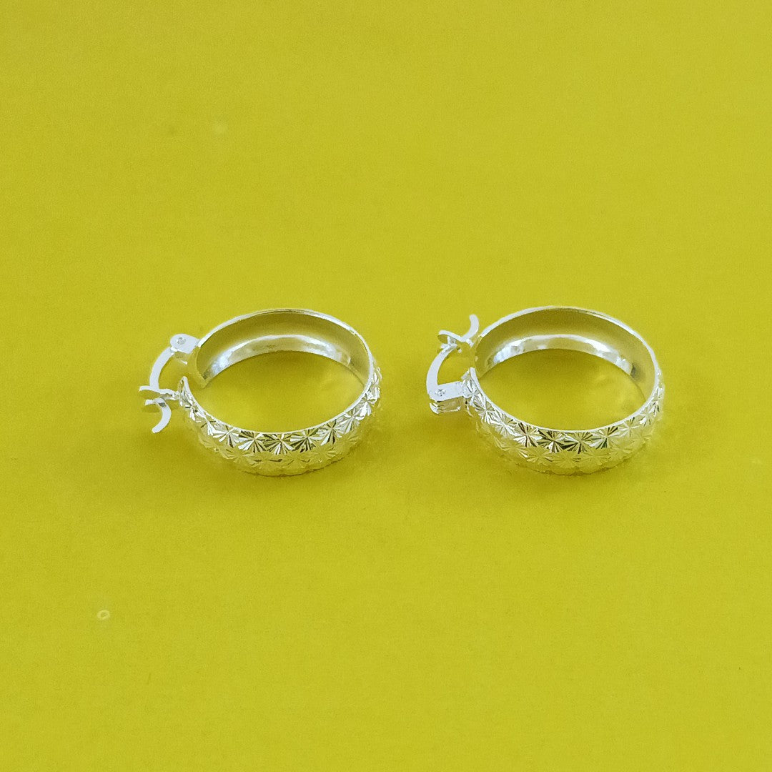 PAR ARRACADAS FACETADAS PLATA .925 3.5 GR (NUEVO)