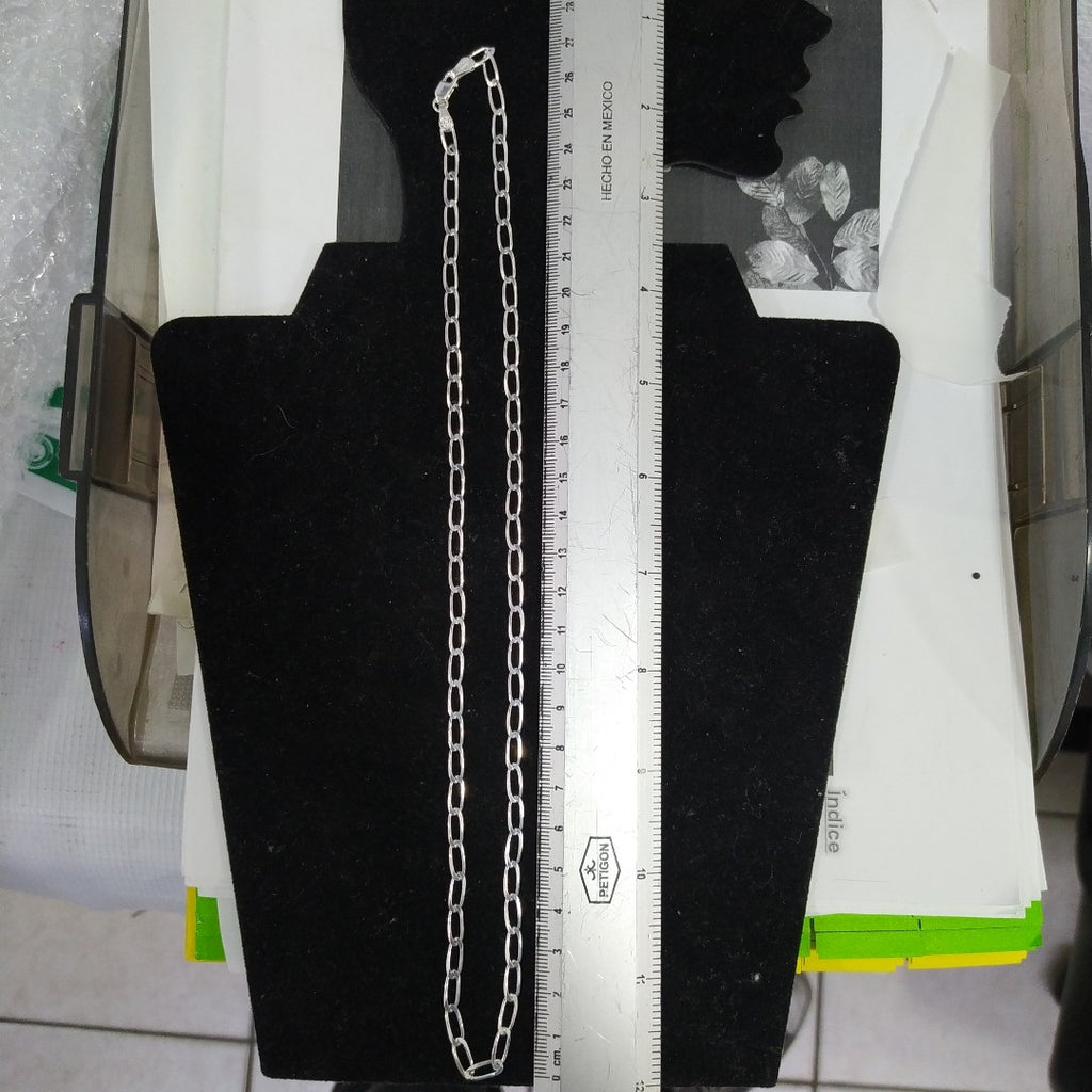 CADENA TEJIDO ESLABONES PLATA .925 55 CM 10.3 GR (NUEVO)