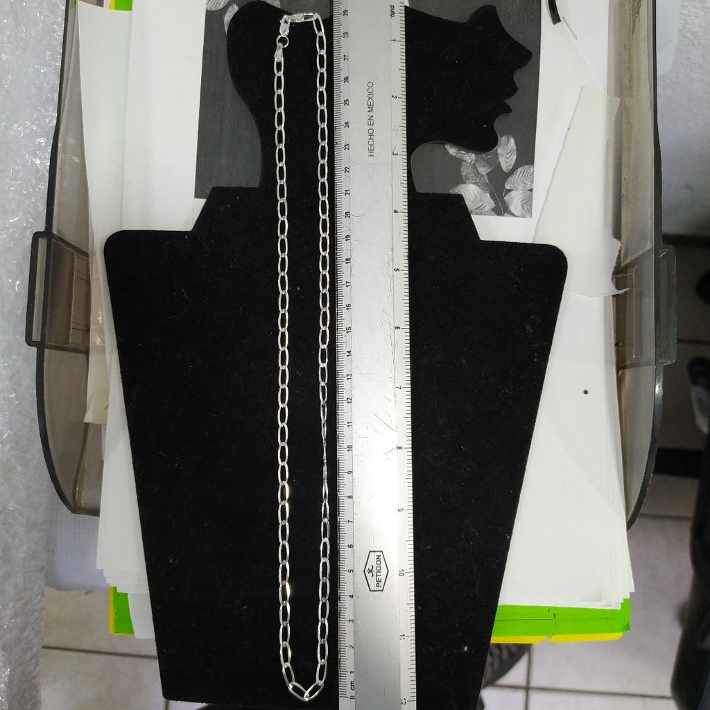 CADENA TEJIDO ESLABONES PLATA .925 60 CM 10.6 GR (NUEVO)