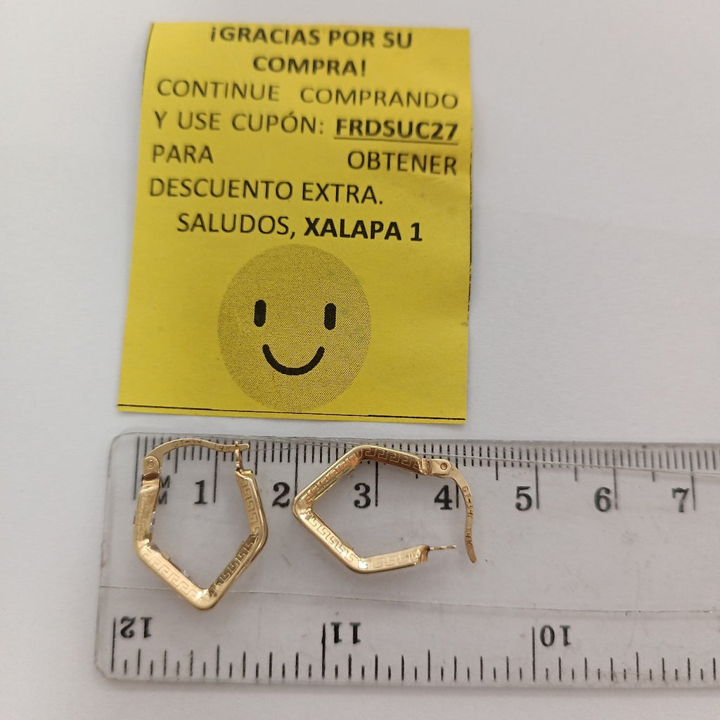 ARRACADAS PAR ORO 14 K 2 GRMS (SEMINUEVO)