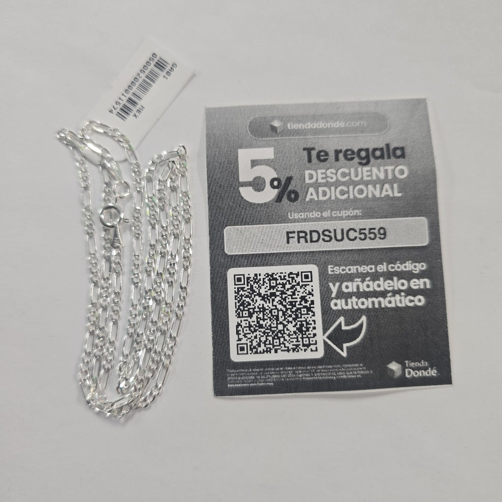 CADENA TEJIDO 3X1 PLATA .925 55 CM 4.2 GR (NUEVO)