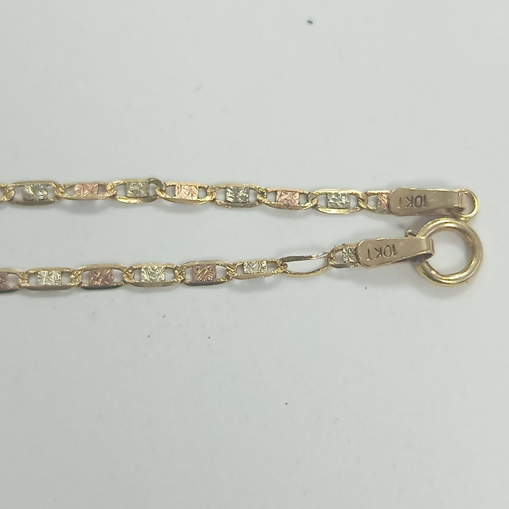 CADENA ORO COMBINADO 10 K 2,40 GRMS (SEMINUEVO)