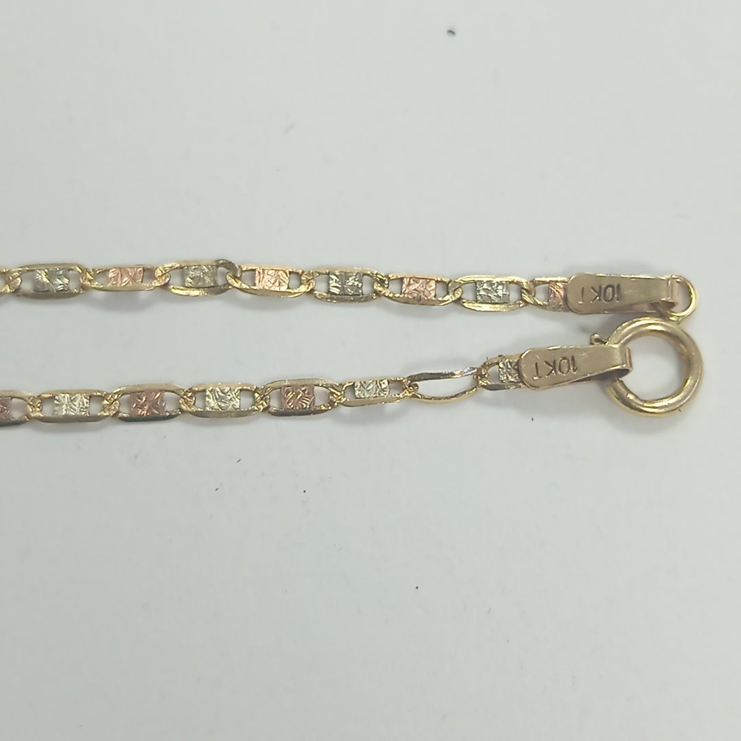 CADENA ORO COMBINADO 10 K 2,40 GRMS (SEMINUEVO)