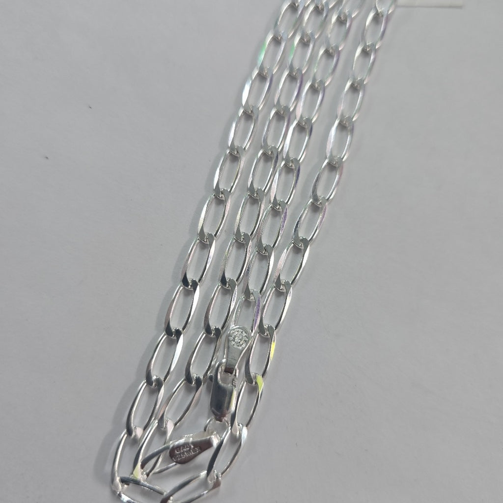 CADENA TEJIDO ESLABONES PLATA .925 55 CM 10.5 GR (NUEVO)