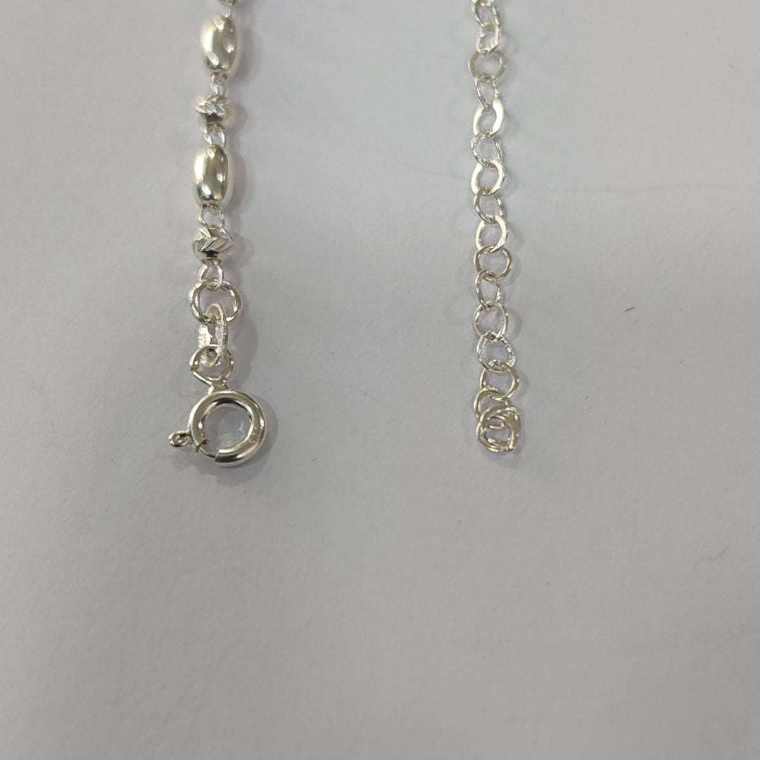PULSERA TEJIDO INFINITO PLATA .925 18 CM 2.4 GR (NUEVO)