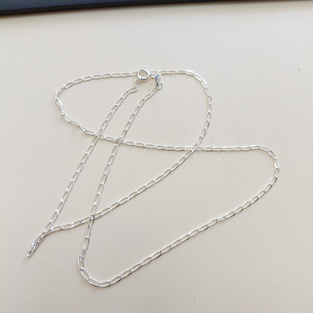 CADENA TEJIDO ESLABONES PLATA .925 60 CM 2.9 GR (NUEVO)