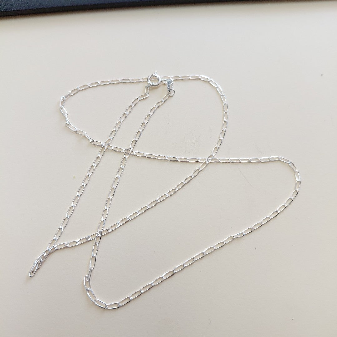 CADENA TEJIDO ESLABONES PLATA .925 60 CM 2.9 GR (NUEVO)
