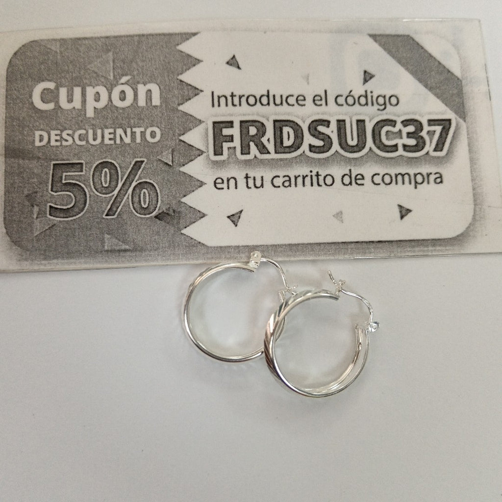 PAR ARRACADAS FACETADAS PLATA .925 2.3 GR (NUEVO)