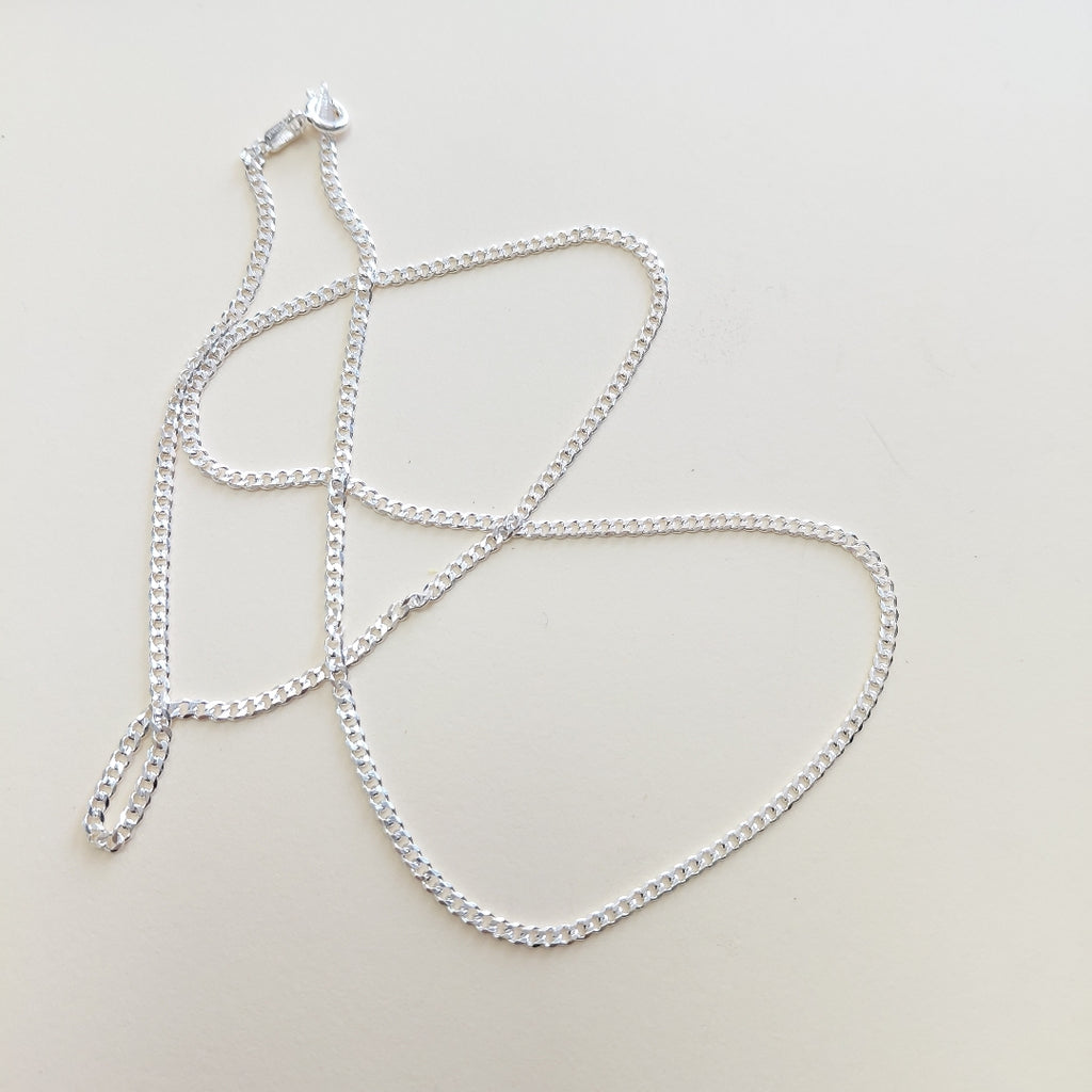 CADENA TEJIDO BARBADO PLATA .925 55 CM 5.4 GR (NUEVO)