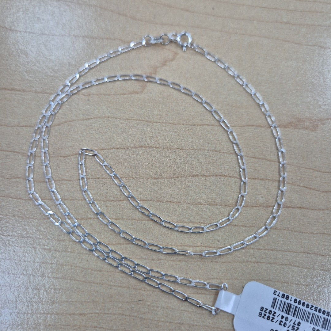 CADENA TEJIDO ESLABONES PLATA .925 55 CM 2.9 GR (NUEVO)