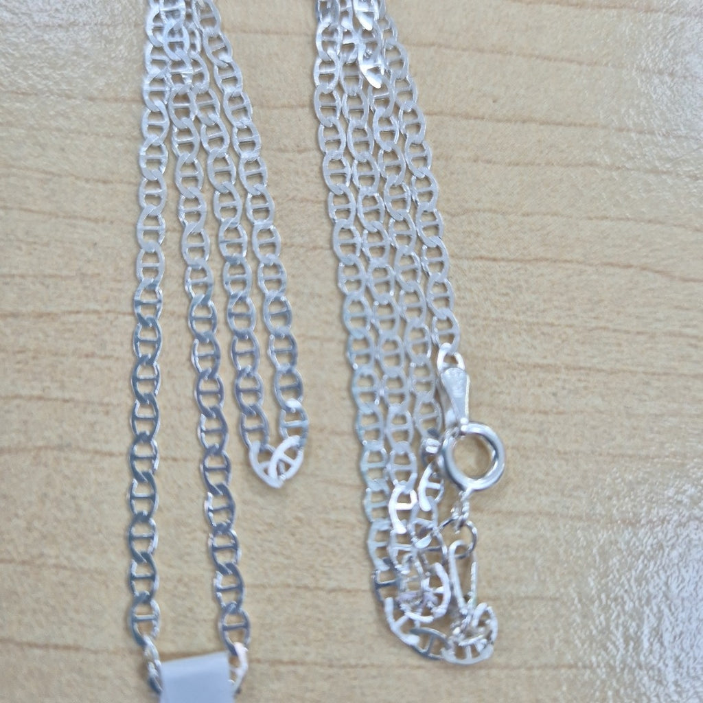 CADENA TEJIDO GUCHI PLATA .925 55 CM 3.3 GR (NUEVO)