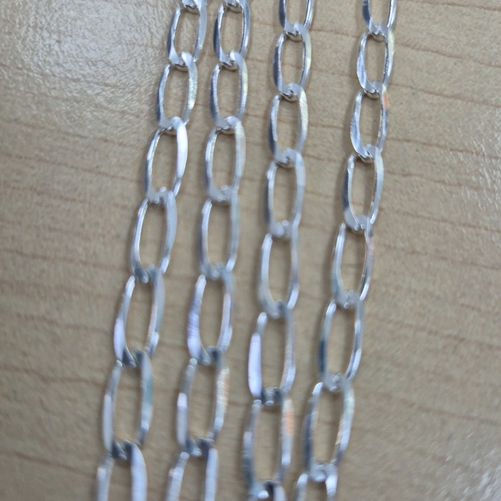 CADENA TEJIDO ESLABONES PLATA .925 60 CM 10.6 GR (NUEVO)