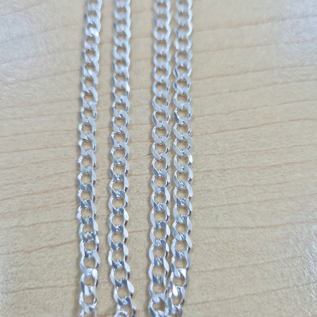 CADENA TEJIDO BARBADO PLATA .925 60 CM 12.9 GR (NUEVO)