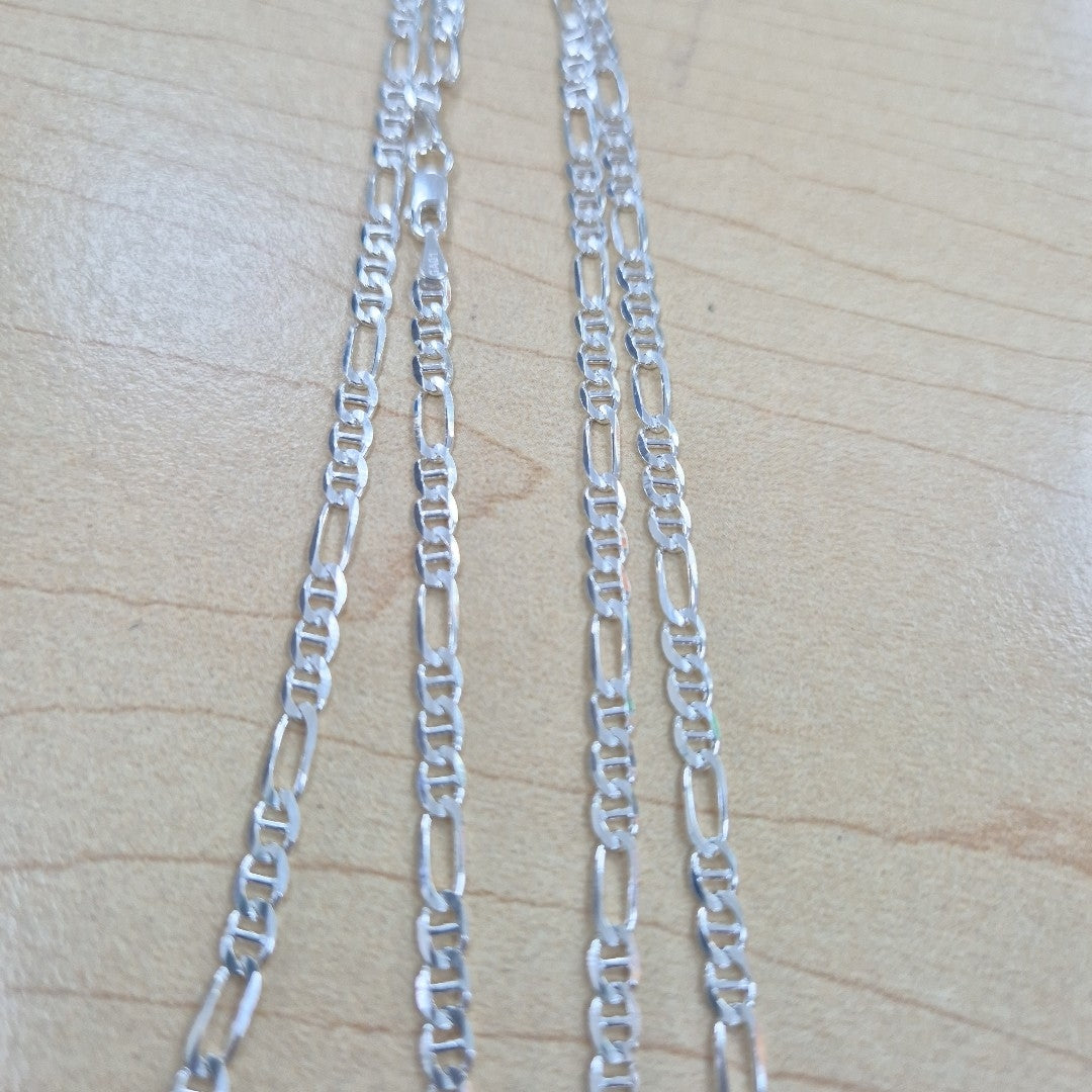 CADENA TEJIDO MARINERO PLATA .925 55 CM 7.4 GR (NUEVO)