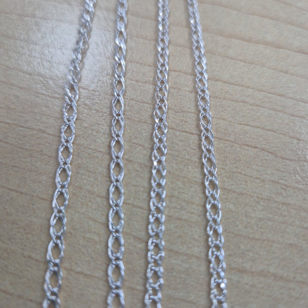 CADENA TEJIDO ESLABONES PLATA .925 50 CM 3.5 GR (NUEVO)