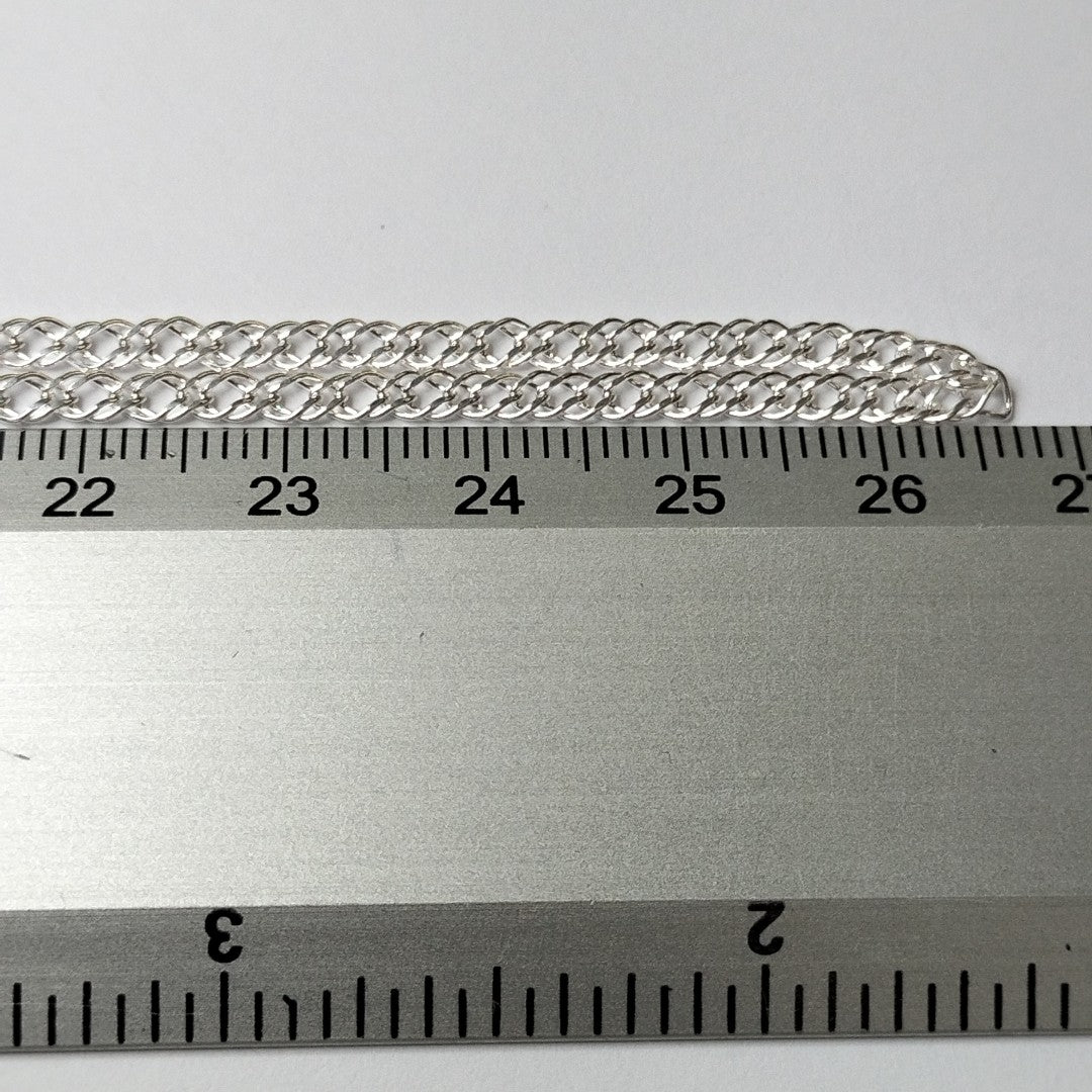 CADENA TEJIDO ESLABONES PLATA .925 55 CM 4.1 GR (NUEVO)
