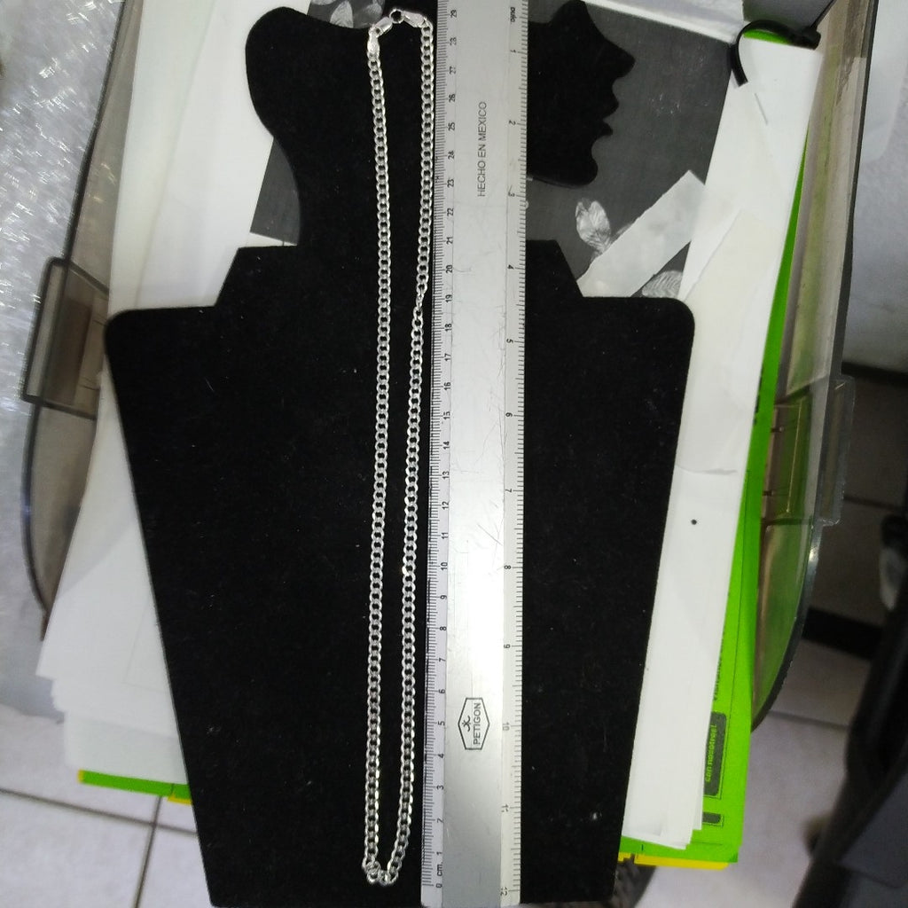 CADENA TEJIDO BARBADO PLATA .925 60 CM 13.7 GR (NUEVO)
