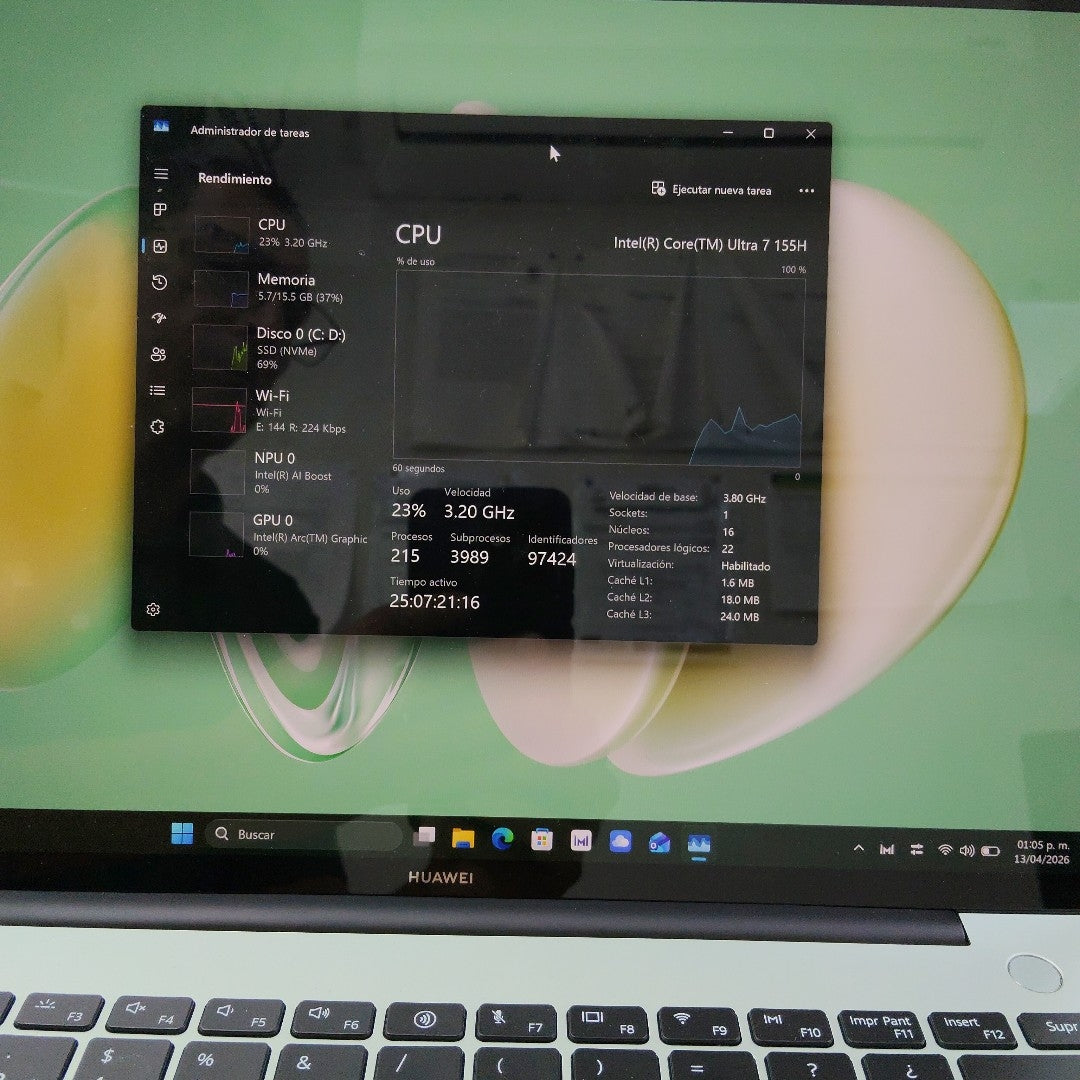 LAPTOP HUAWEI MATEBOOK 14 FLMH-X (2024) 1 TB SSD 16 GB RAM (SEMINUEVO)