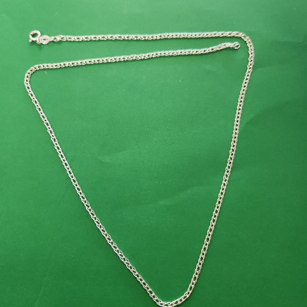 CADENA TEJIDO ESLABONES PLATA .925 50 CM 3.5 GR (NUEVO)