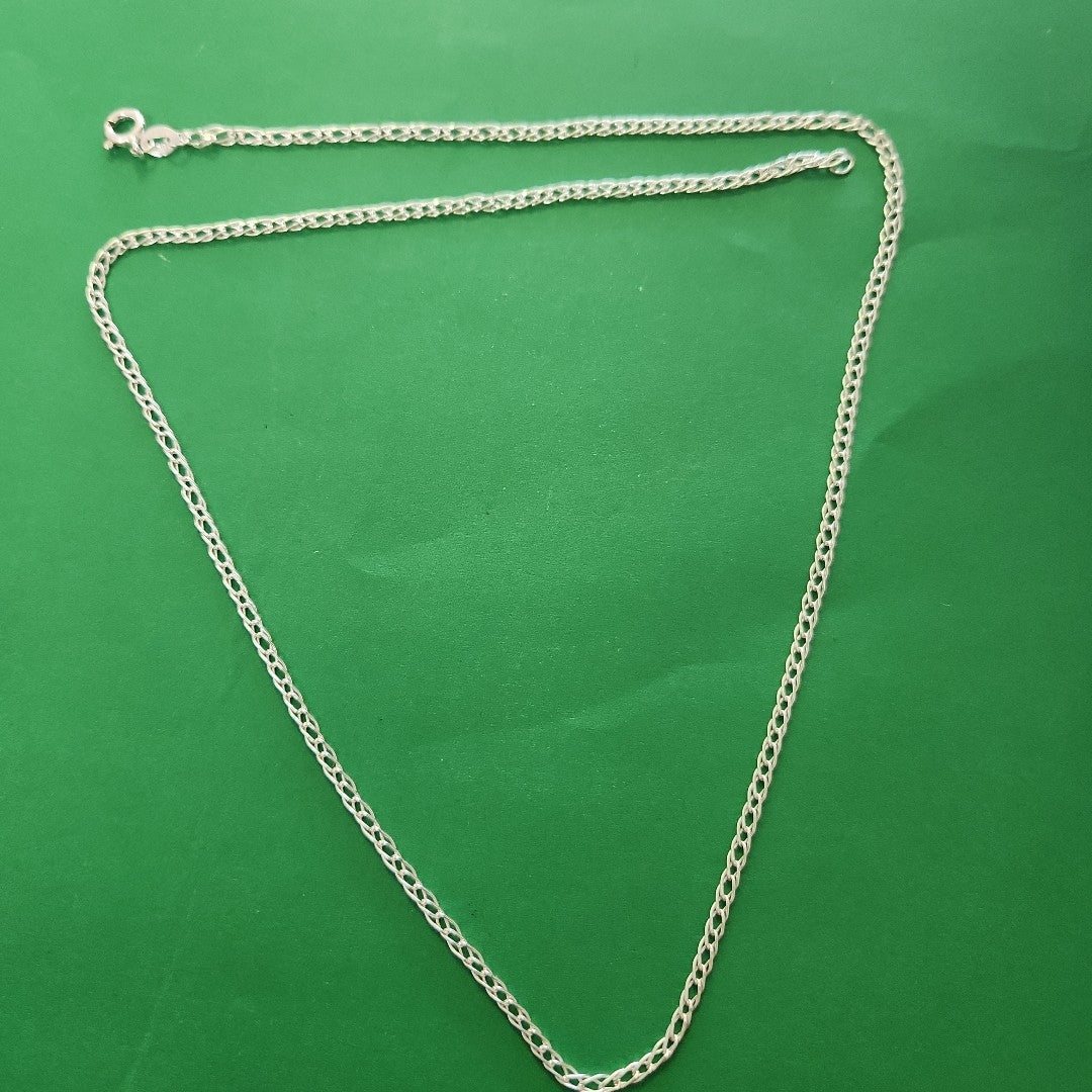 CADENA TEJIDO ESLABONES PLATA .925 50 CM 3.5 GR (NUEVO)
