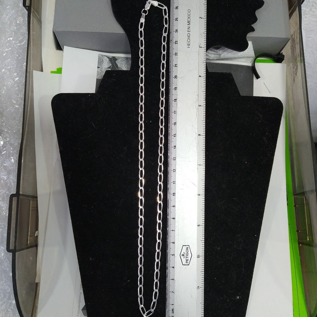 CADENA TEJIDO ESLABONES PLATA .925 55 CM 10 GR (NUEVO)