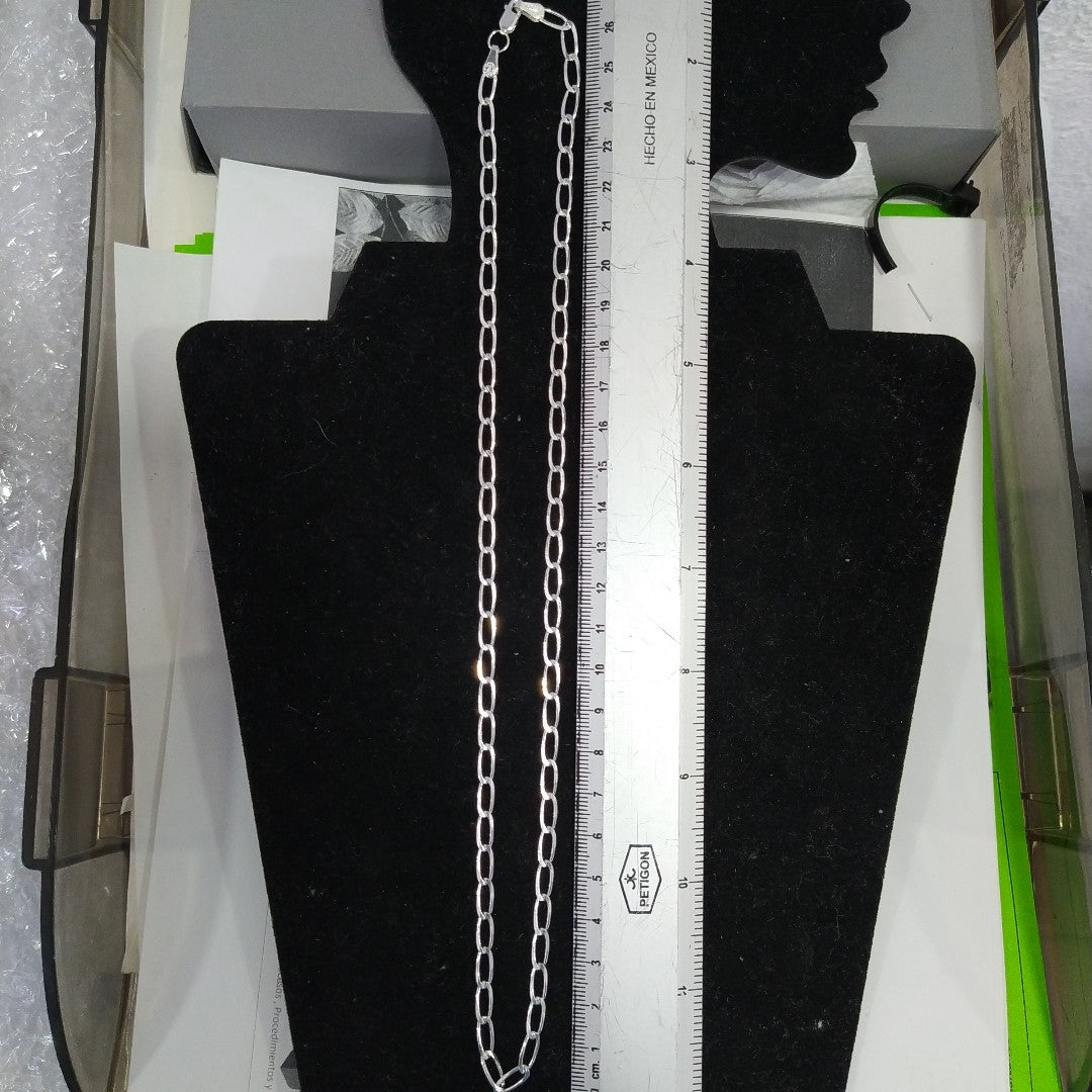 CADENA TEJIDO ESLABONES PLATA .925 55 CM 10 GR (NUEVO)