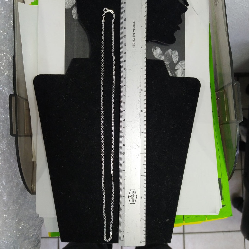 CADENA TEJIDO GUCHI PLATA .925 55 CM 3.6 GR (NUEVO)