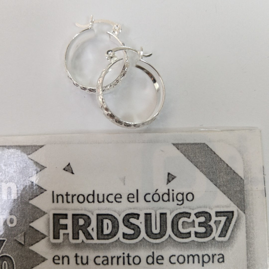 PAR ARRACADAS FACETADAS PLATA .925 3.4 GR (NUEVO)
