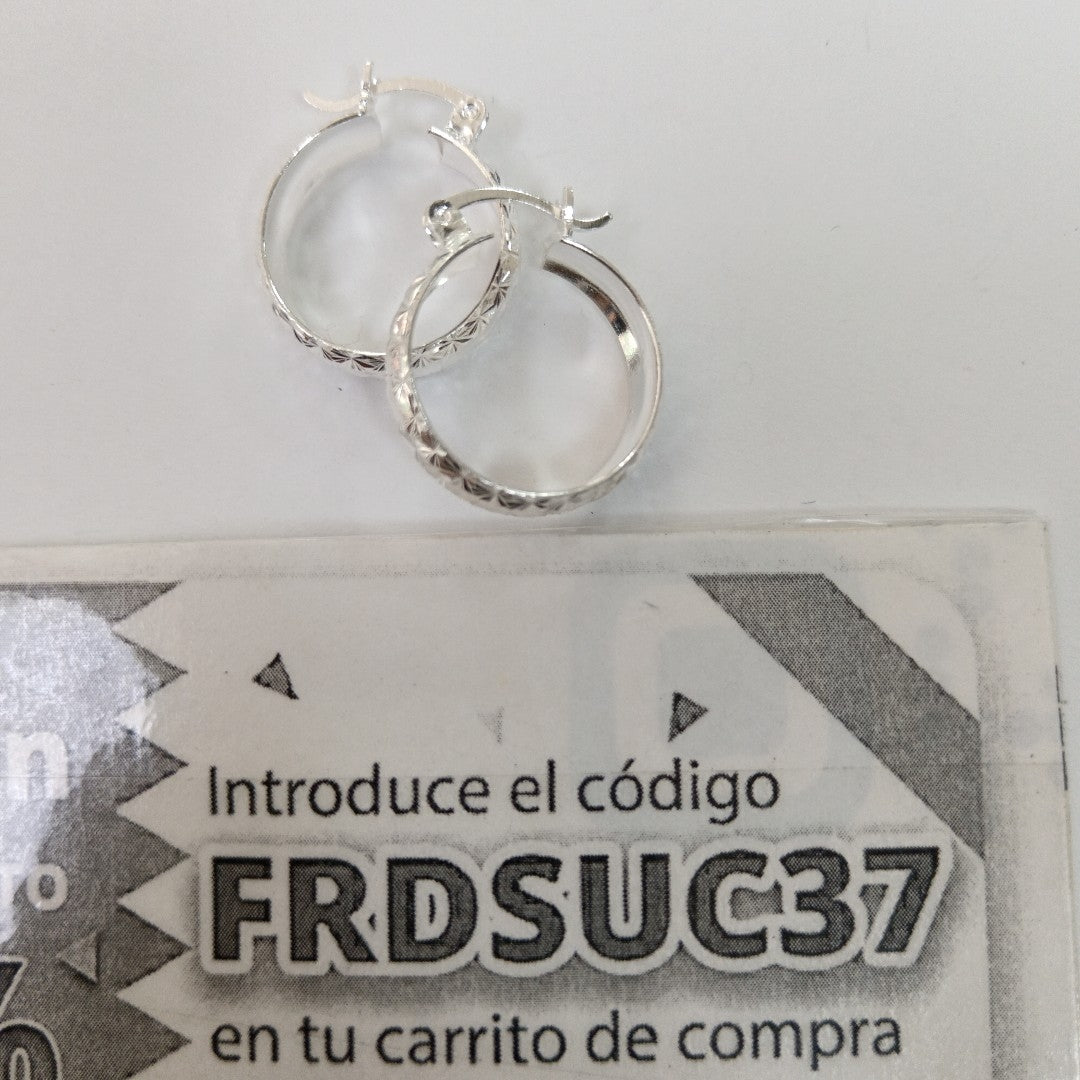 PAR ARRACADAS FACETADAS PLATA .925 3.4 GR (NUEVO)