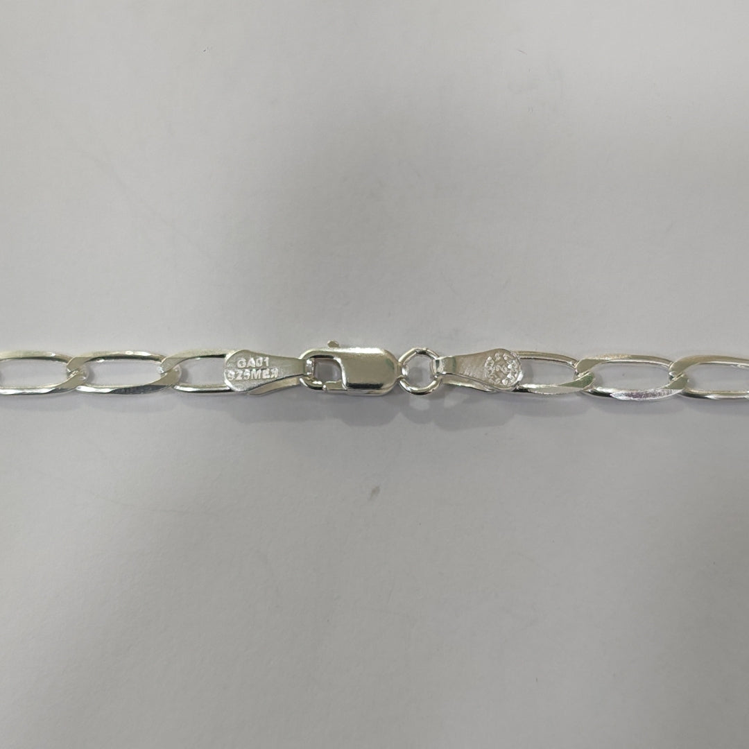 CADENA TEJIDO ESLABONES PLATA .925 55 CM 10.5 GR (NUEVO)