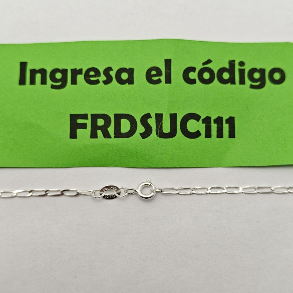 CADENA TEJIDO ESLABONES PLATA .925 60 CM 2.8 GR (NUEVO)