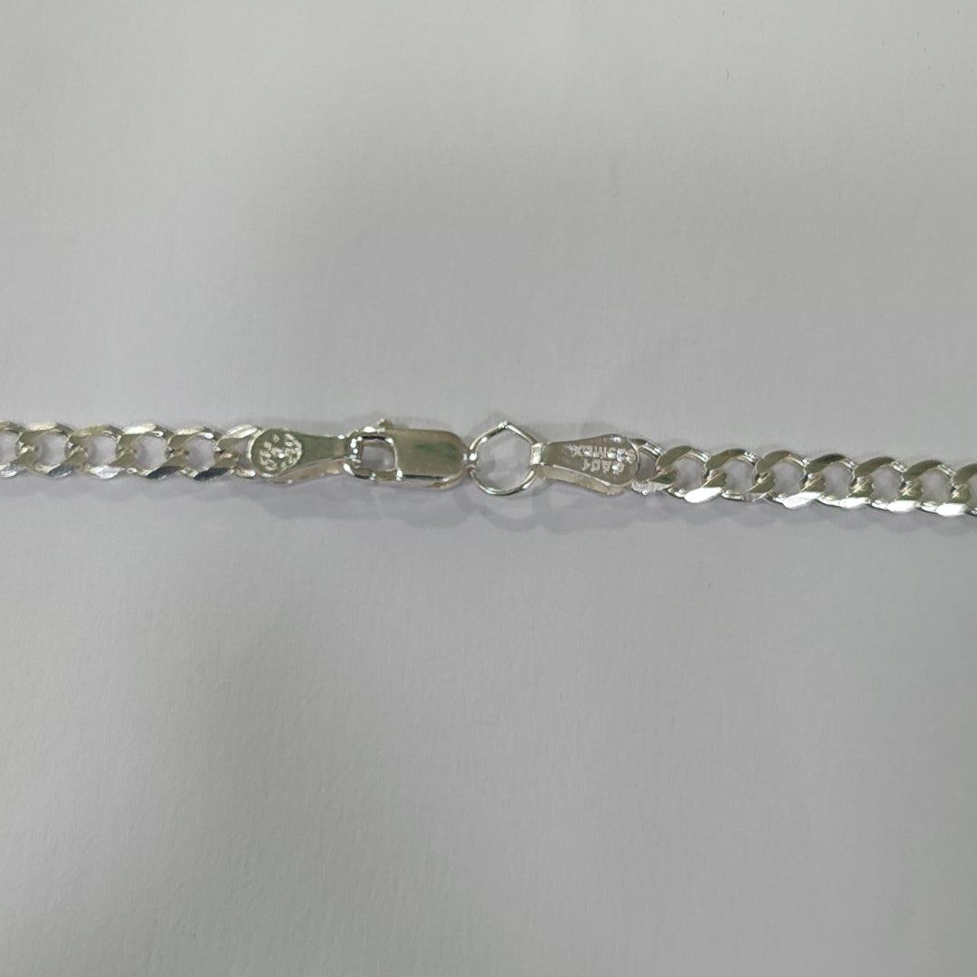 CADENA TEJIDO BARBADO PLATA .925 60 CM 13 GR (NUEVO)