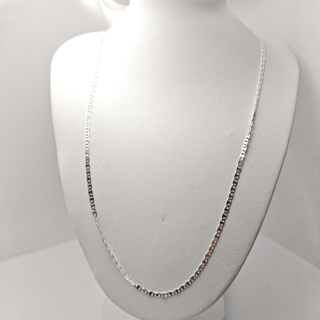 CADENA TEJIDO ESPEJO PLATA .925 55 CM 3.9 GR (NUEVO)