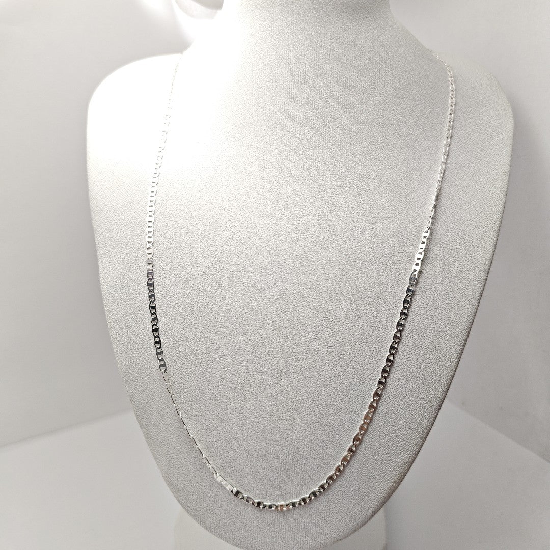 CADENA TEJIDO ESPEJO PLATA .925 55 CM 3.9 GR (NUEVO)